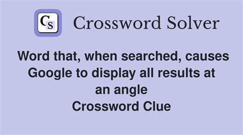 Google result Crossword Clue .